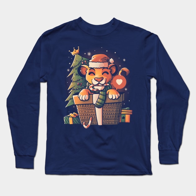 Lion Gift Long Sleeve T-Shirt by eduely